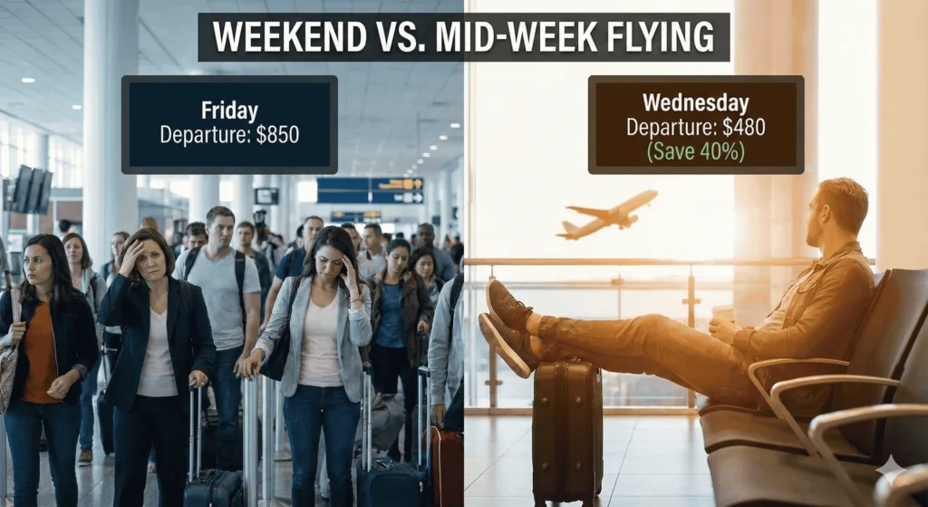 Weekend vs Mid-Week Flying